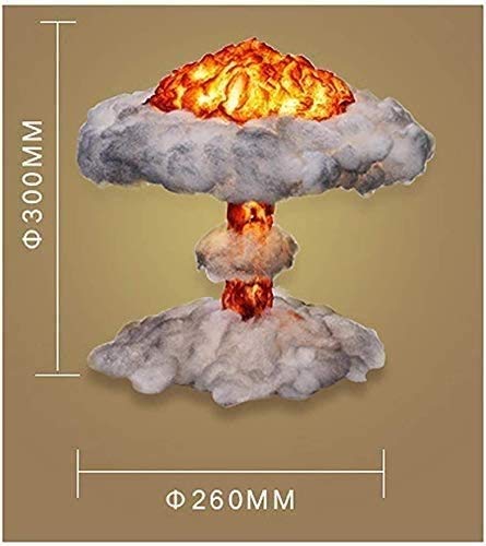 Amazon.co.jp : 3Dキノコ雲爆発ランプ、核爆発原爆モデル火山装飾